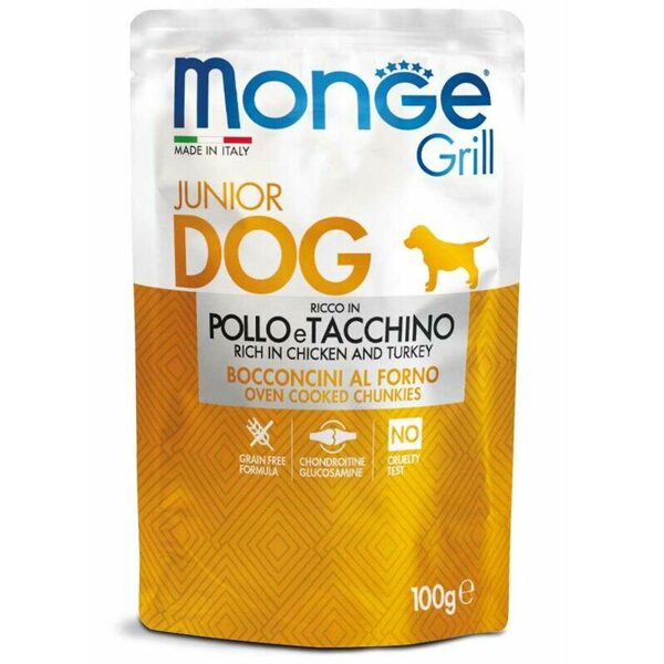 Monge Grill Pouch JUNIOR Chicken and Turkey 100 g