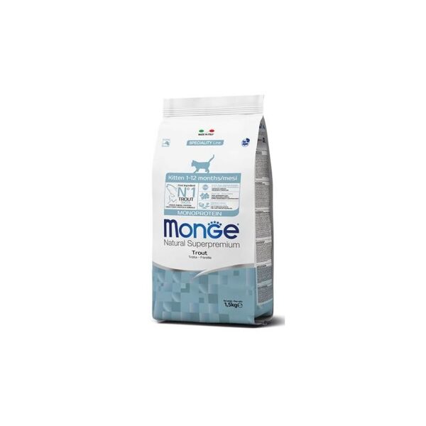 MONGE Kitten Monoprotein Trout 1,5 kg - - barība kaķiem