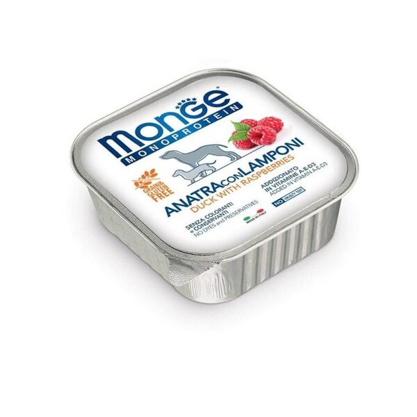 Monge Monoproteinic Fruits Pate duck with raspberries 150 gr