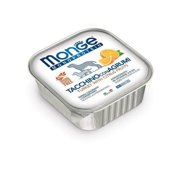 Monge Monoproteinic Fruits Pate turkey with citrus fruits 150 gr