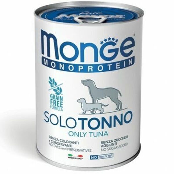 Monge Monoproteinic Pate 100% tuna 400 gr - консервы лоя собак из тунца