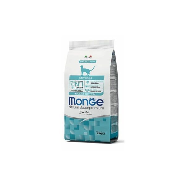 MONGE Sterilised Monoprotein CodFish 1,5 kg