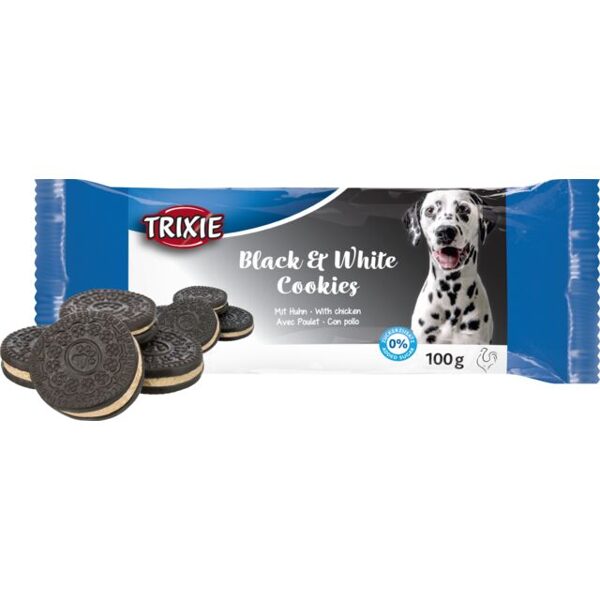  Trixie Black/White Cookies, ø 4cm, 4 gab./100g - Gardums suņiem