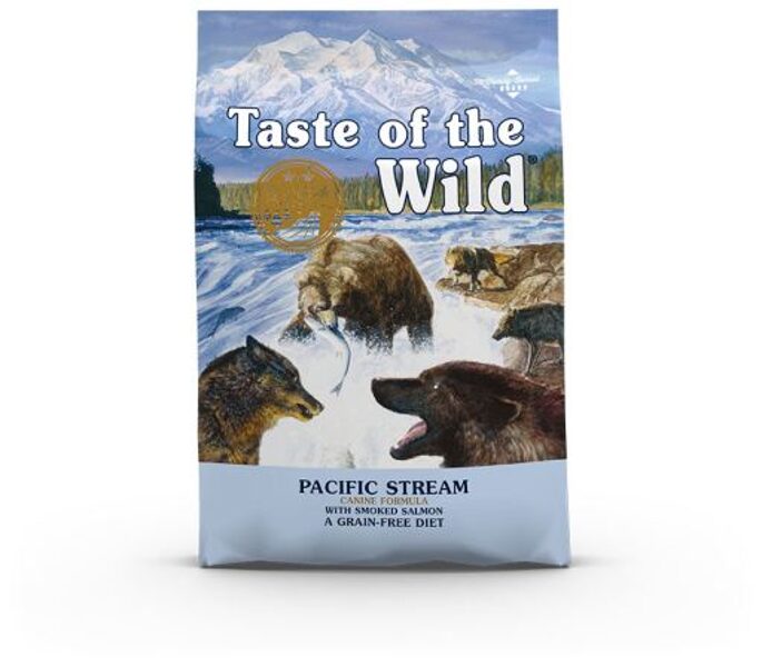 Taste Of The Wild Pacific Stream Canine Dog Formula 2 kg - Беззерновой сухой корм с копченым лососем для всех стадий жизненного цикла собак