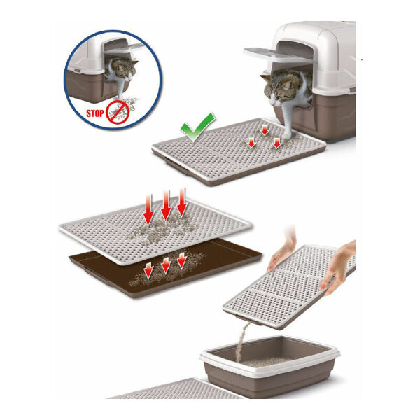 Paklājs pie kaķu tualetes Genius cm.46x36x3h, neslīdošs