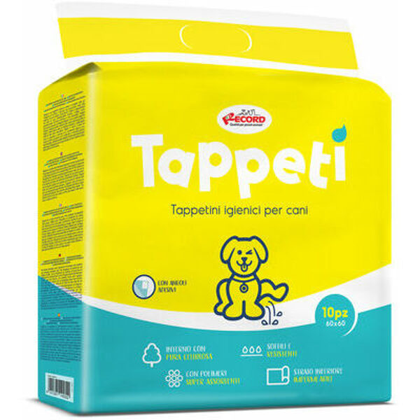 Record Training Pads (Tapetti) - Higēniskie paladziņi ar pašlipošām lentām 10 gb (60x60 cm)