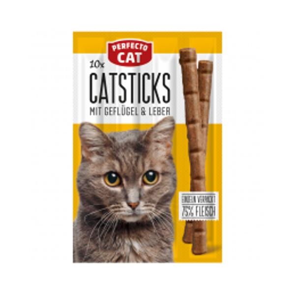 Perfecto Cat Sticks Mājputns Ar Aknām 10gbx5g - papildbarība kaķiem