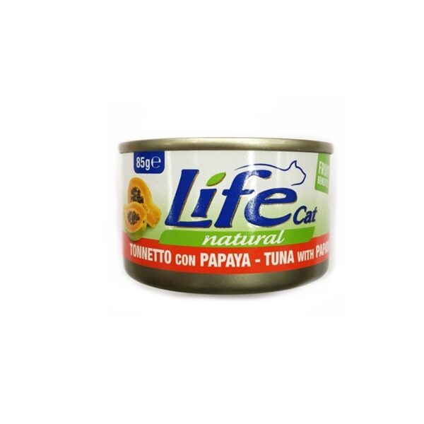 LIFE CAT TUNA with PAPAYA, 85g - konservi kaķiem ar tunci un papaiju
