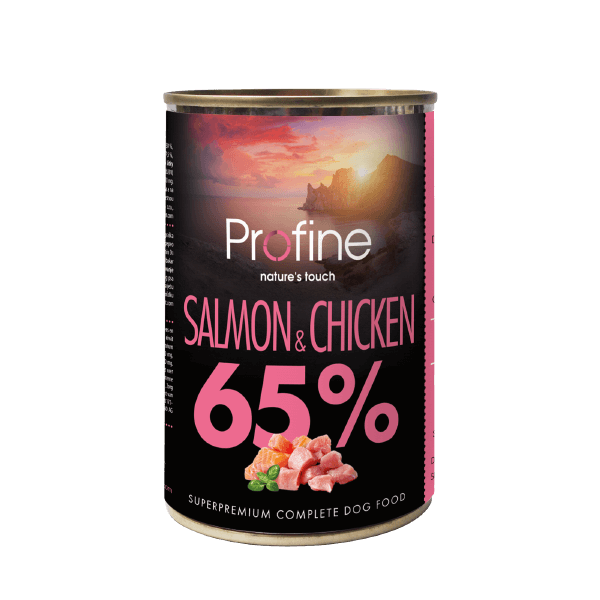 Profine Superpremium Pure Meat Salmon & Chicken 400g - bezgraudu konservi suņiem