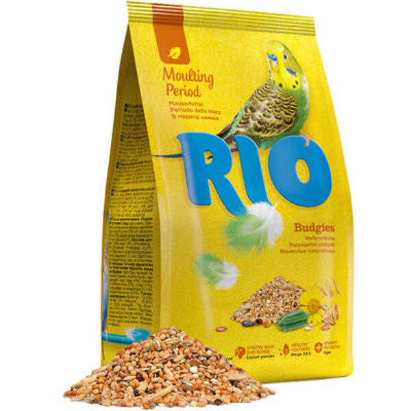 RIO food for budgies 500g - корм для  волнистых попугайчиков в период линьки