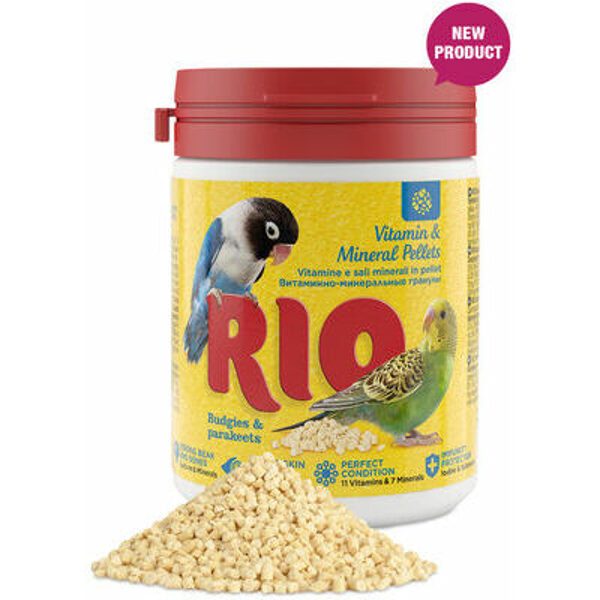 RIO Vitamin and mineral pellets for budgies and parakeets 120 g - papildbarība papagaiļiem