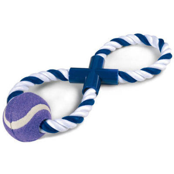 Rotaļlieta suņiem kokvilna ar tenisa bumbu 29cm 