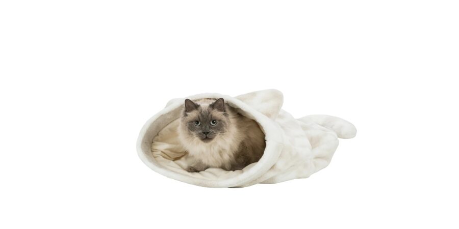 Trixie Nelli cuddly sack, 54 × 23 × 65 cm, white-taupe - guļvieta dzīvniekiem