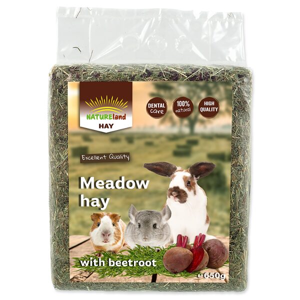 Nature Land Meadow hay with beetroot 650 g -  siens ar bietēm
