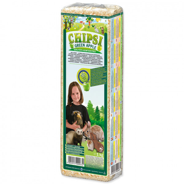 Chipsi Green Apple 15 l / 1 kg - Koka skaidu pakaiši ar ābolu aromātu