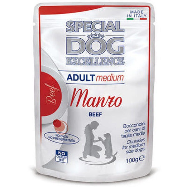 SPECIAL DOG Excellence pouches adult Medium with beef / 100 gr