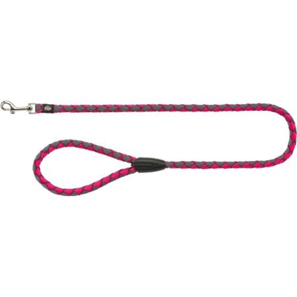 Pavada ar karabīnu suņiem - Trixie Cavo leash, S–M: 1.00 m/ø 12 mm, fuchsia/graphite.