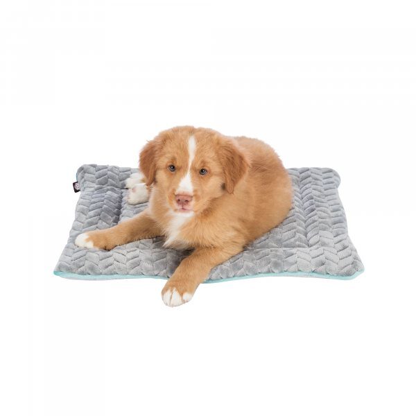 Paklājs, guļvieta dzīvniekiem Trixie Junior lying mat, square, 70 × 50 cm, light grey/mint