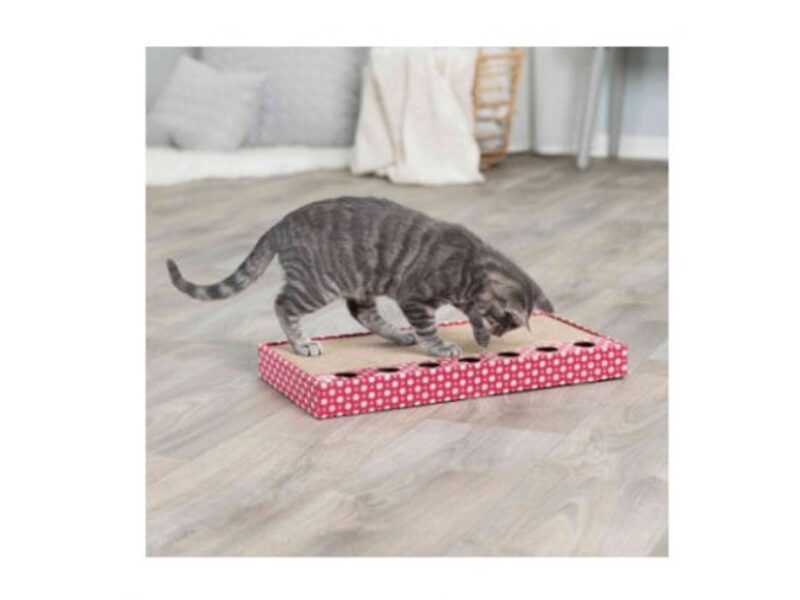 Nagu asināmais kaķiem - Trixie Scratching cardboard with toys, 48 × 25 cm, pink