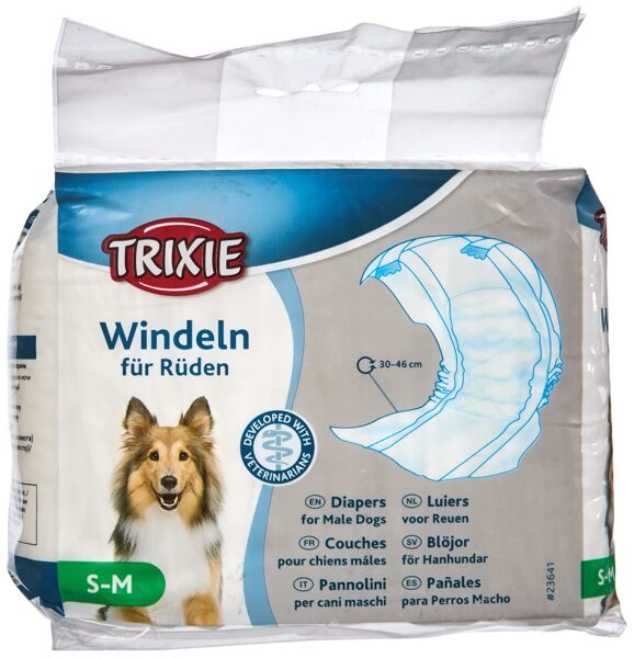 Trixie Diapers for male dogs, 12 gabб  S–M - Памперсы для кобелей 