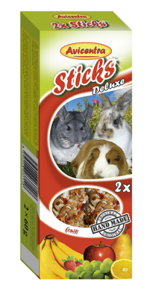 AVICENTRA Sticks Deluxe fruit for big rodents 2*60gr