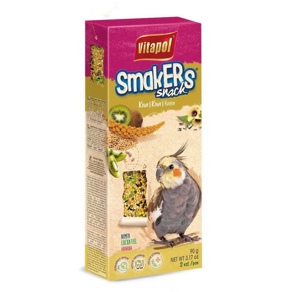 Vitapol Smakers with kiwi for cockatiel 2pcs 90g - nūjiņas ar kivi vidējiem papagaiļiem